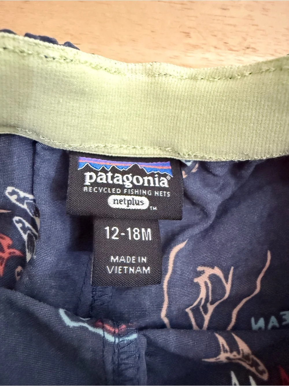 Patagonia Baggies Swim Shorts 12-18 months Netplus Ocean Sea Beach Summer